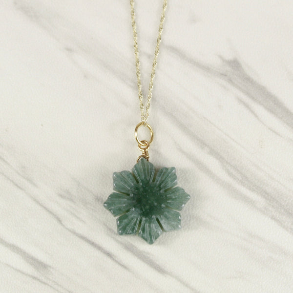 Filipino Sun Teal Jade Necklace