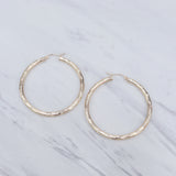 Diamond Cut Chunky Hoop Earrings