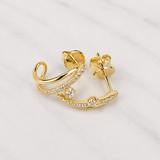 Pavé Diamond Crossover Earrings
