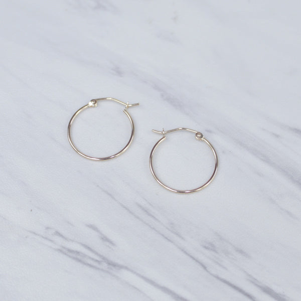 Slim Simple Hoop Earrings