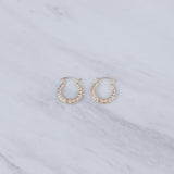Mini Gold Nugget Hoop Earrings