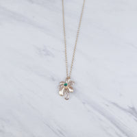 Fancy Sun Flower Green Necklace