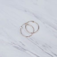 Slim Simple Hoop Earrings