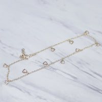 Open Heart Charm Anklet