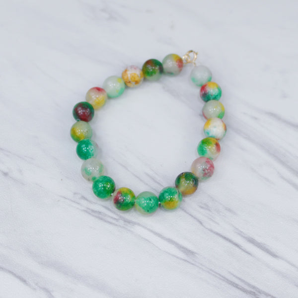 8 mm Multi Color Jade Baby Bracelet