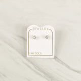 Mini Princess Cut Stone Earrings