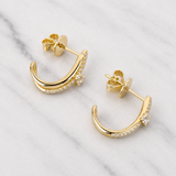 Pavé Diamond Crossover Earrings
