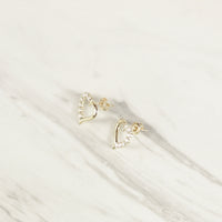 Half Heart Infinity Earrings
