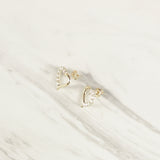 Half Heart Infinity Earrings