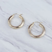 Fancy Dome Hoop Earrings