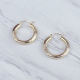 Fancy Dome Hoop Earrings