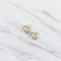 Slim Diamond Cut Clip Earrings