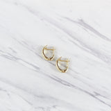 Slim Diamond Cut Clip Earrings
