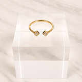 Princess Cut Bezel Diamond Ring