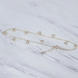 Open Heart Charm Anklet