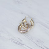 Diamond Cut Dome Hoop Earrings