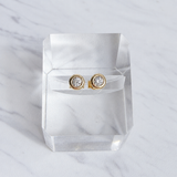 Classic Bezel Diamond Stud Earrings