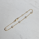 Bezel Diamond Station Bracelet