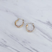 Double Swirl Hoop Earrings