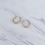 Double Swirl Hoop Earrings