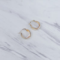 Double Swirl Hoop Earrings