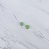 Disc Jade Backing with Ball Earrings