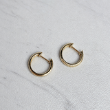 Slim Diamond Huggies Earrings