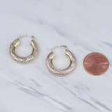 Diamond Cut Dome Hoop Earrings