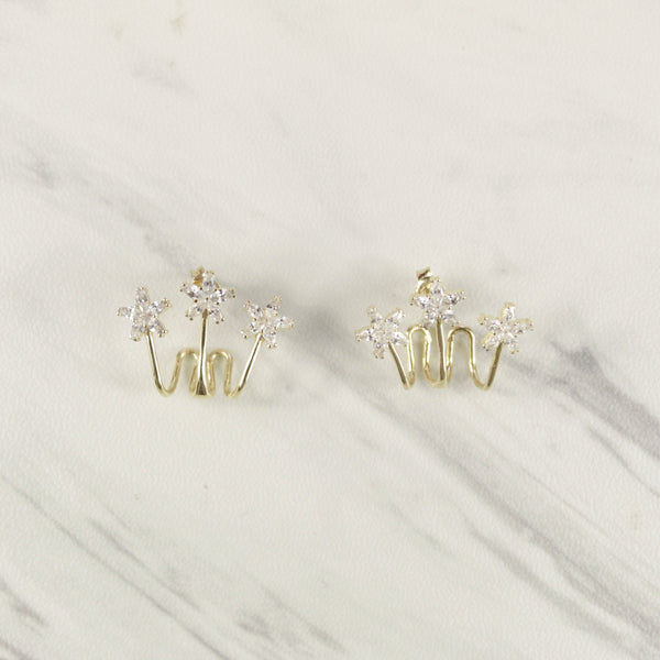 Tri Falling Star Earrings