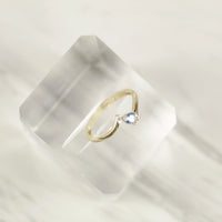 Blue Heart Stone Ring
