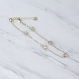 Diamond Cut Station Ball Bracelet