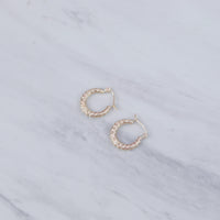 Mini Gold Nugget Hoop Earrings