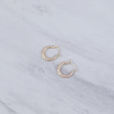 Mini Gold Nugget Hoop Earrings