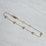 Bezel Diamond Station Bracelet
