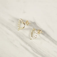 Half Heart Infinity Earrings