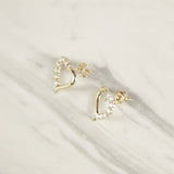Half Heart Infinity Earrings