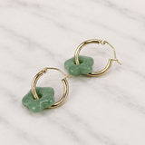 Flower Gemstone Earrings