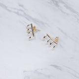 Tri Layer Cuff Style Earrings