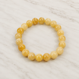 Yellow Jade Bead Bracelet