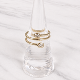 Oval Double Band Diamond Ring