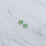 Disc Jade Backing with Ball Earrings
