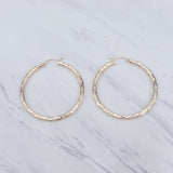 Diamond Cut Chunky Hoop Earrings