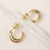 Double Band Diamond Earrings