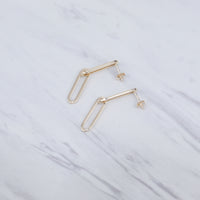 Paper Clip Dangling Earrings