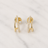 Pavé Diamond Crossover Earrings
