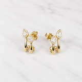 Twin Pear Diamond Earrings