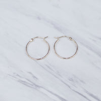 Slim Simple Hoop Earrings