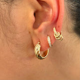 Mini Chubby Croissant Hoop Earrings