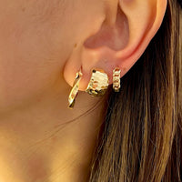 Mini Chunky Twist Hoop Earrings