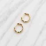 Stacked Bezel Baguette Diamond Earrings